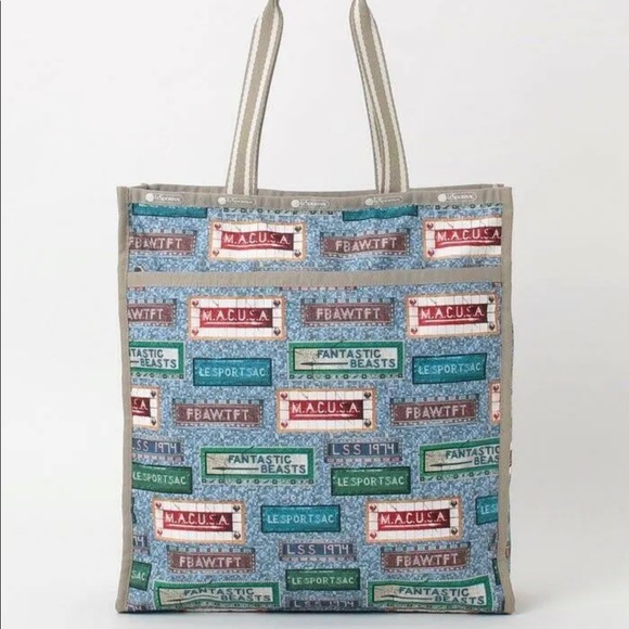 Lesportsac Fantastic Beasts Large Tote, NY Subway Tile Design - Harry Potter - Picture 6 of 9